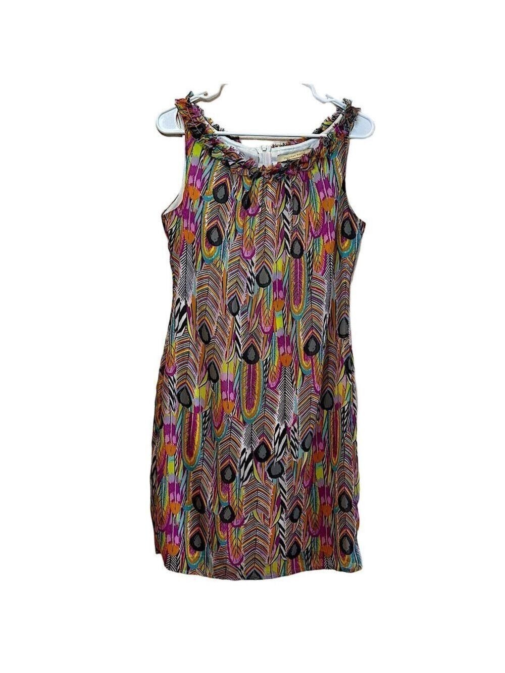 JONATHAN MARTIN Peacock Print Dress
